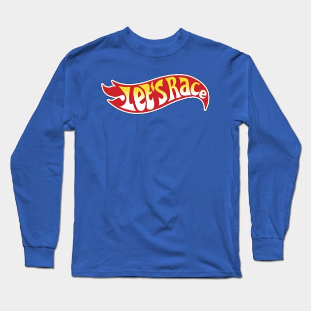 Let's Race ))(( NASCAR Indy Racing Car Fan Art Long Sleeve T-Shirt by darklordpug